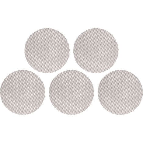 5 Pièces Tapis de Cuisson Rond Réutilisable pour Barbecue, Antiadhésif et Résistant à la Haute Température, Diamètre 36 cm, Marron