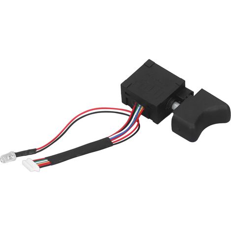 Interrupteur à clé pour perceuse électrique sans balais DC36V avec gâchette de contrôle de vitesse lumineuse, accessoire pour perceuse électrique (1/5)