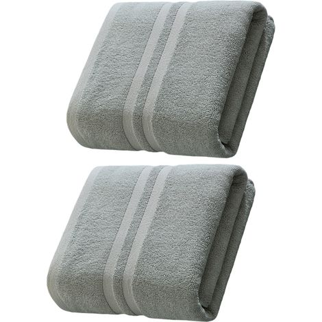 4 pièces Serviette de bain, microfibre, ultra-absorbante, séchage rapide, pour sport, yoga, spa et fitness (1/5)