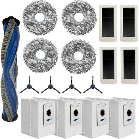Pack accessoires pour Ecovacs Deebot X5 Omni/X5 Pro Omni - Filtre/Sac/Lingette/Brosse latérale/Rouleau extracteur Phonillico® (1/5)