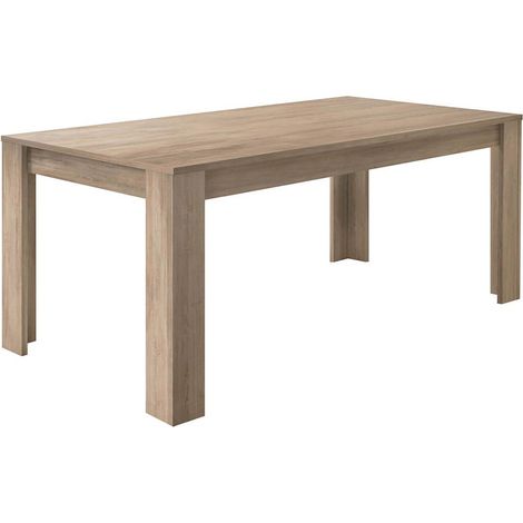 CADIZ - Table Repas 180cm Plateau et Pieds Aspect Bois Cadiz (1/2)
