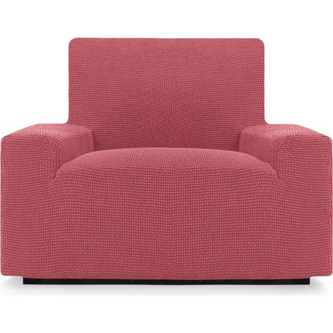 Housse de canapé 1 Place de 70 à 110 cm, Effet canapé, Couleur Fuchsia Clair, Installation Facile, Ajustement (1/5)