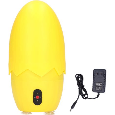 Rotateur d'œufs électrique 50S temps de rotation jaune doré compact pour maison, prise US 100-240V (1/5)