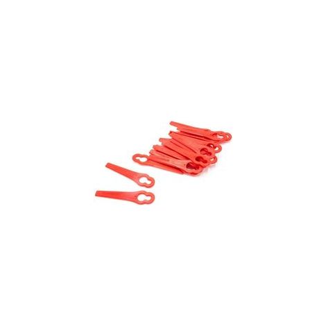 20x Lames compatible avec Einhell GC-BG-CT 18/1 Li, GC-CT 18/24 Li P taille gazon - Lames de rechange, rouge, plastique (1/2)