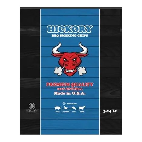 Chips de hickory para ahumado 3,14 L