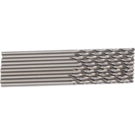 Lot de 10 forets hélicoïdaux à queue droite de petit diamètre, 1,45 mm, pour quincaillerie et fournitures industrielles. (1/5)