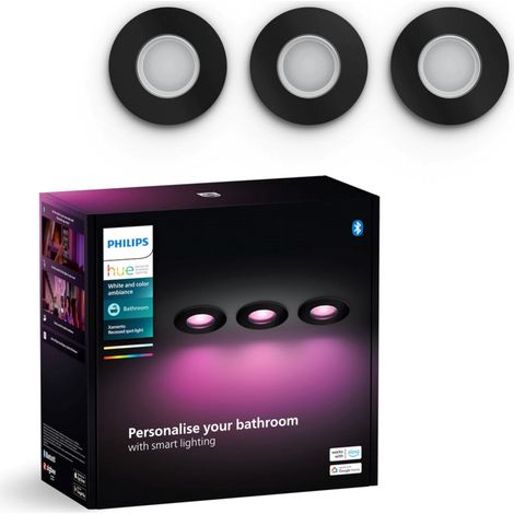 Spot Encastré Xamento, Pack de 3, Noir (1/5)
