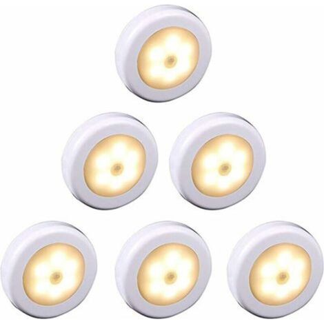 Wireless LED lights with motion sensor – 6 pieces – Warm light – Easy installation with 3M adhesive – For closets and hallways (1/4)