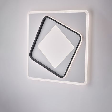 Plafoniera Moderna Lulu' In Alluminio Bianco Nero Led Integrato Cct (1/5)