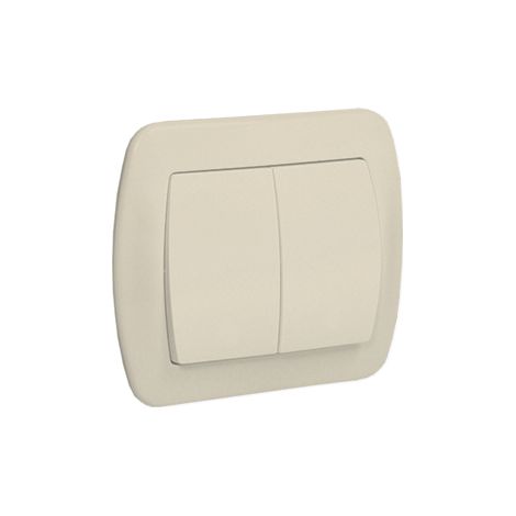 Interrupteur Beige Akord Aw5/12 - Classique - Simple - Électrique - Installation Facile (1/5)