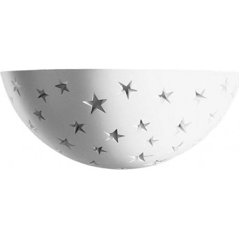 Applique in gesso mezza luna traforato verniciabile lampada da parete contemporanea attacco R7S (1/5)