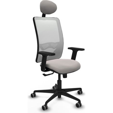 Silla de oficina piqueras y crespo Zulema blanco cuero sintético (1/2)