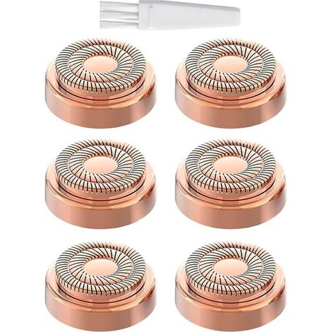 Têtes de rechange de 2e génération compatibles avec l'épilateur facial Flawless pour femmes – Lames de remplacement à double anneau pour l'ancien modèle Flawless – Lot de 6 (1/5)