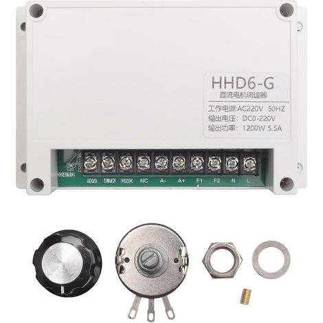 HHD6-G PWM-Motordrehzahlregler, AC-Eingang 220 V, DC-Ausgang 0–220 V, 1200 W, Betriebstemperaturbereich -10 °C bis +65 °C, einstellbares Netzteilmodul (1/5)