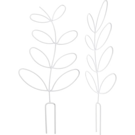 2 treillis en fer blanc pour plantes grimpantes d'intérieur et (1/5)