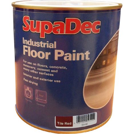 SupaDec Industrial Floor Paint - Tile Red - 1 Litre