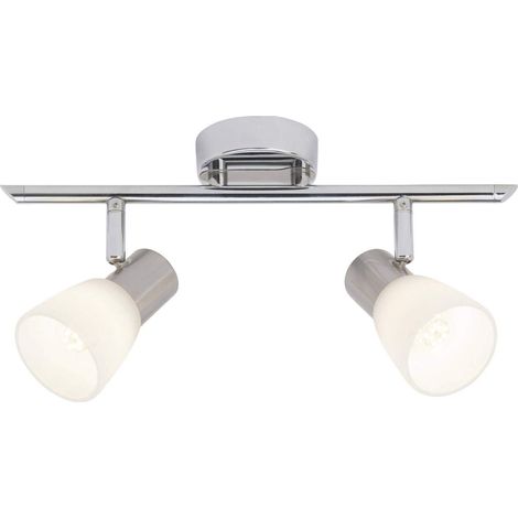 Spot LED Tube 2 ampoules LED, 2 x E14 3 W, métal/verre, fer/Chromé/blanc g46113/77 (1/4)