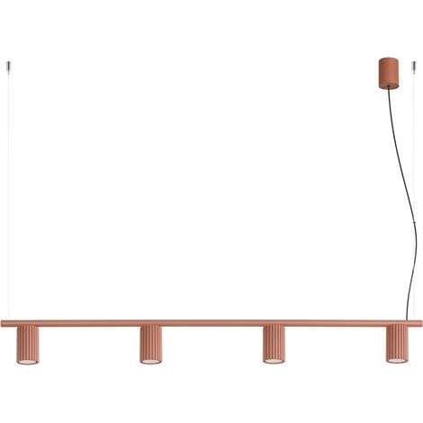 Sollux KARBON Suspension Karbon Bar, ocre rouge, 4 ampoules GU10 (1/5)