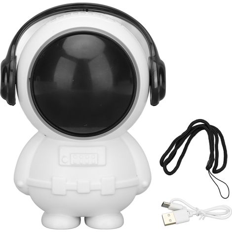Ortviai Ventilateur portable en forme d'astronaute, rechargeable USB 5 V, 2 vitesses, batterie intégrée 500 mAh (1/5)