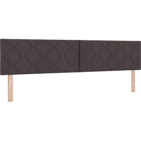 Maison Exclusive - LED Kopfteil Braun 200 cm Stoff
