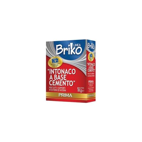 K2 LINEA BRIKO INTONACO PRONTO BASE CEMENTO BIANCO IN POLVERE- - Kg.1 in scatola - 12 pezzi K2