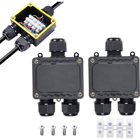 Boîte de jonction étanche/ 3 voies connecteurs de câble /M25 presse-étoupe Ø 9mm-12mm/Boîte de jonction de câble de type Y (1/5)
