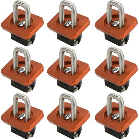 9 Points d'ancrage pour benne de camion, charge 1000lbs, remplacement pour Chevy Silverado 2007-2021, orange (1/5)