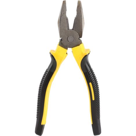 Alicates de punta plana fabricados en acero y PVC antideslizante, mango ergonómico, inoxidables, multifuncionales, para reparaciones, 20 cm (8 pulgadas). (1/5)
