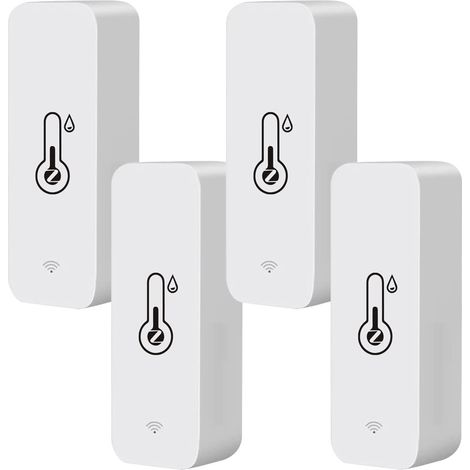 Für Tuya Zigbee Smart Thermometer Hygrometer, 4er Pack Zigbee Thermometer Hygrometer, kabelloser Temperatur- und Feuchtigkeitsdetektor für das Gewächshaus zu Hause (1/5)
