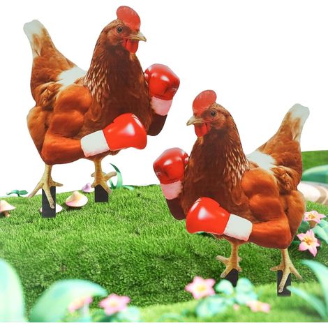 Gartenheringe Hahnpfähle Rasen Heringe aus Acryl 2D