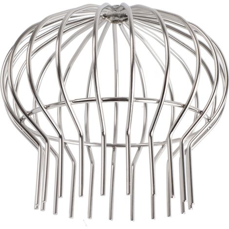 Bouchon rond anti-obstruction en acier inoxydable pour caniveaux de toit extérieurs, avec grille de nettoyage pour balcon et terrasse (160).