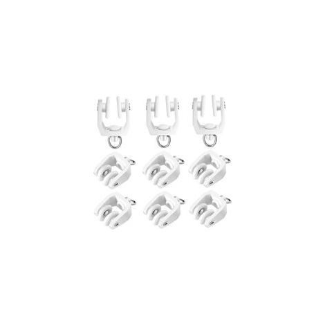 Rouleau De Rideau De Plafond Rouleaux De Rail De Rideau Flexible Bendable Rail De Rail De Rail En Plastique Planeur Coulissant Pour Windows Shower Curtain Tracks, 50pcs Accessoire Home