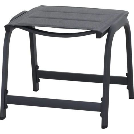 Hocker Tesoro padded matt-anthrazit Alu matt-anthrazit, Ranotex®-Gewebe royal-grey (1/4)
