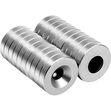 20 Pièces Aimants en Néodyme avec Trou, 10X2.5mm pour Les Arts, L'Artisanat (1/5)