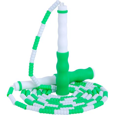 Corde à sauter pour adultes et enfants, tressée et souple, longueur ajustable, anti-nœuds, idéale pour l'exercice et la perte de poids. (1/5)