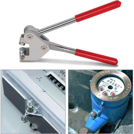 Tenailles Pinces d'étanchéité Set plomb Seal 10mmPoignée en plastique(1xétanchéité de pinces à cable+20xplombs+20xfil d'étanchéité) (1/5)