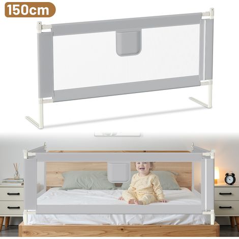 Randaco Barrière de Sécurité Enfant Lit, Barrière de Lit Enfant Bébé 150CM protection contre les chutes (1/5)