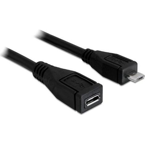 USB 2.0 Verlängerungskabel, Micro-USB Stecker  Micro-USB Buchse