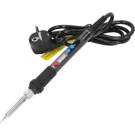 Tragbarer 90-W-Lötkolben mit LCD-Digitalanzeige, integrierter Heißluftpistole für Elektronikreparaturen, 220-V-EU-Stecker