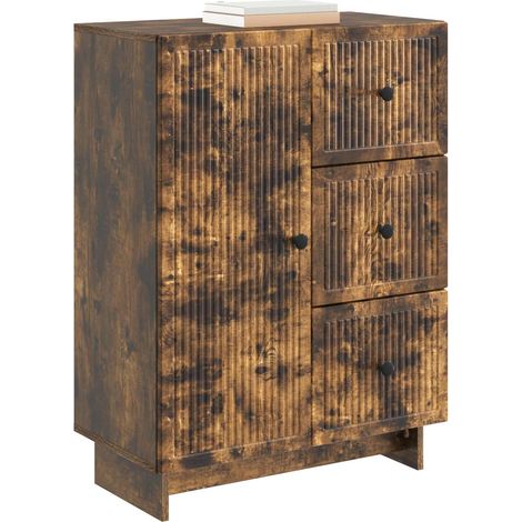 Sideboard/Anrichte/Buffet Geräucherte Eiche 66 x 34,5 x 90 cm Holzwerkstoff LXWW362294 (1/5)