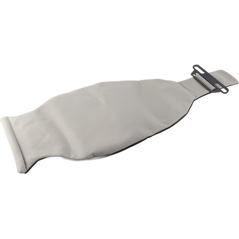Coussin de soutien lombaire pour voiture avec points de soutien dynamiques ergonomiques, adapté à une utilisation à la maison, en voiture et au bureau, en similicuir gris. (1/5)