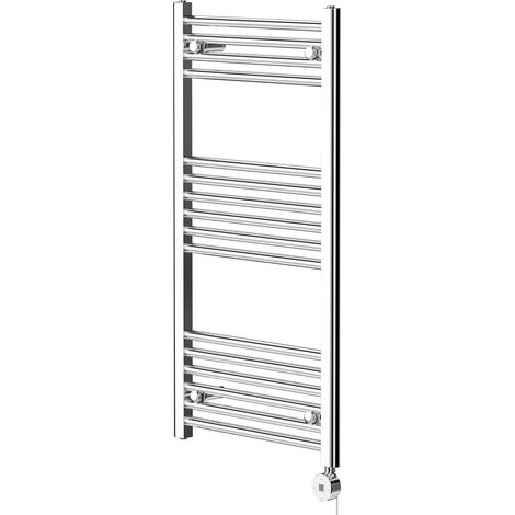 Pizarro Chrome 1000mm x 500mm Straight Digital Thermostatic Electric Heated Towel Rail (1/5)