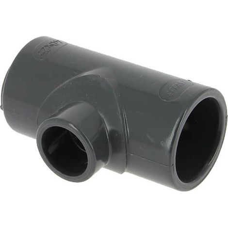 Té PVC pression réduit femelle-femelle 90° Ø40-25