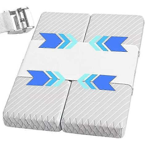 Convertisseur de lit double en lit long avec boutons métalliques et rembourrage divisé réglable. (1/5)