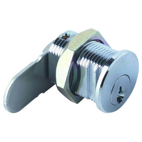 Thirard – Serrure de boîte aux lettres norme PTT – Barillet à goupille en laiton chromé – Fixation écrou – Applications pour porte jusqu'à 23 mm