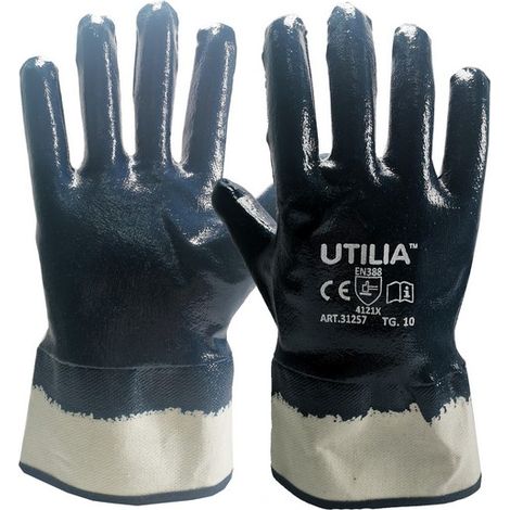 Utilia GUANTI N.B.R. CON MANICOTTO Col. Blu tg.9 12.00 paia