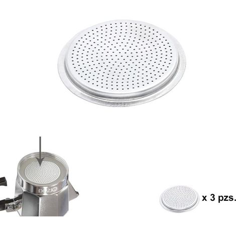 Filtro Cafetera Aluminio Classic / Inducción 2 Tazas (3 Unidades) (1/2)