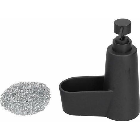 Soap Dispenser, Dishwashing Liquid Hand Soap Pump with Steel Ball for Bathroom and Kitchen Sink(Black)- (1/3)