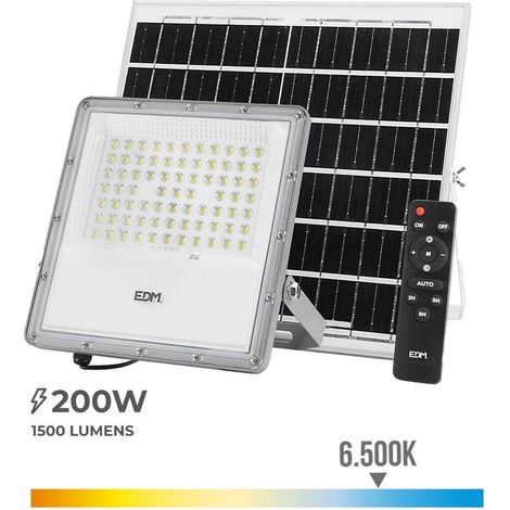 edm Proiettore Solare LED 200W Bianco 23,8 cm