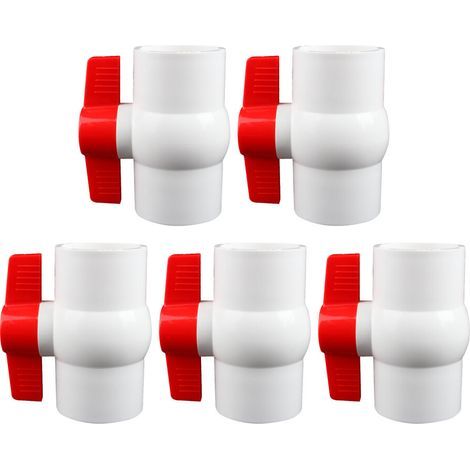 Vannes rondes en PVC de 2 pouces, 5 pièces, conceptions de-40mm (1/5)